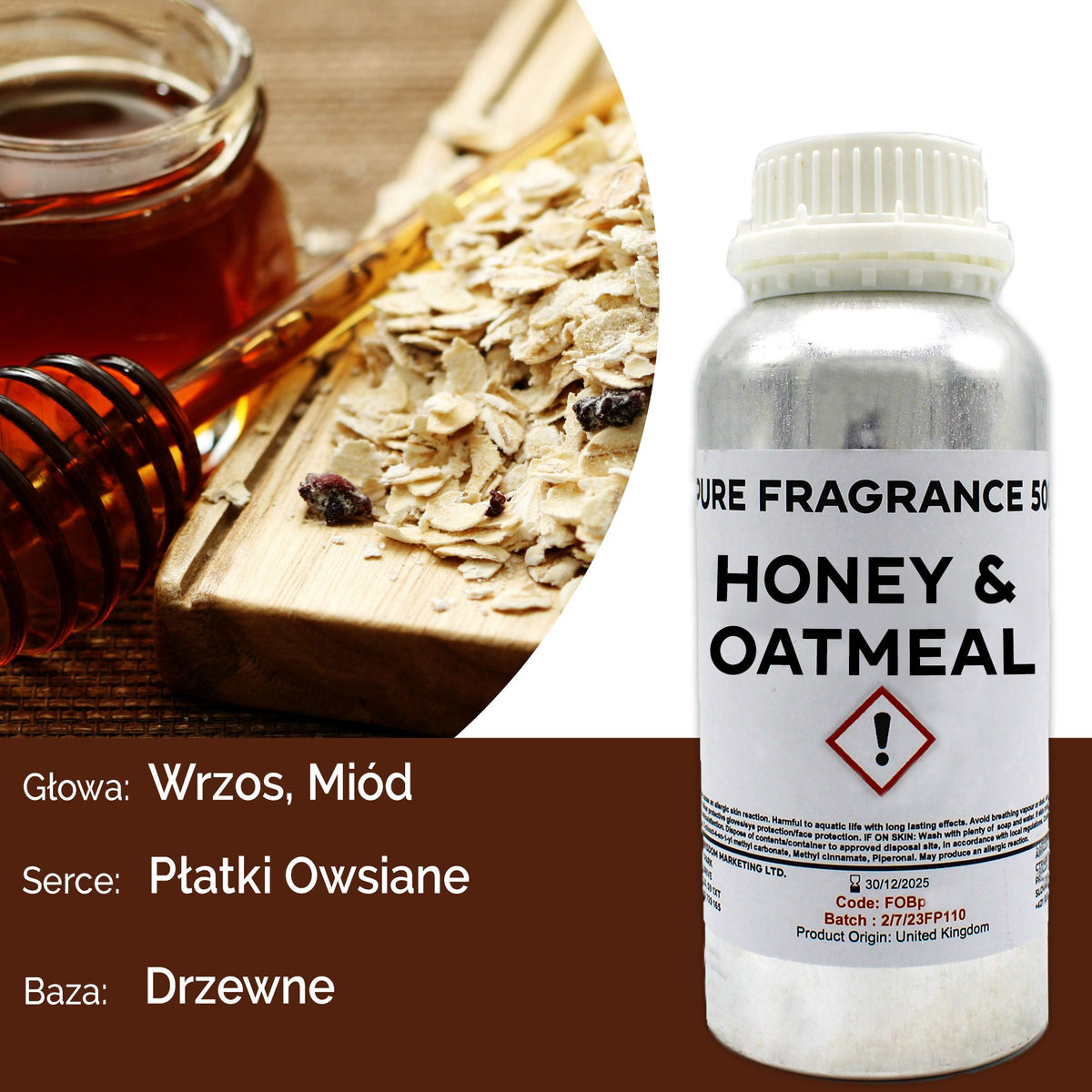 Óleo de Fragrância Puro Mel e Aveia – 500 ml | Ancient Wisdom