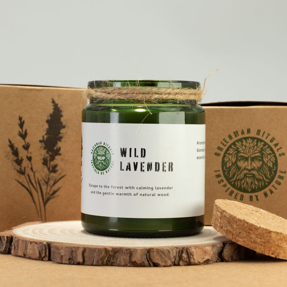 GREENMAN RITUALS - Vela de Soja com Pavio de Madeira Wild Lavender