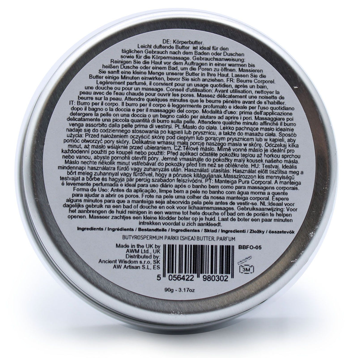 Manteiga Corporal de Karité Perfumada – Morango, 90 g | Ancient Wisdom