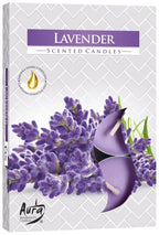 AURA CANDLES - Conjunto de 6 Velas de Chá Perfumadas Lavanda