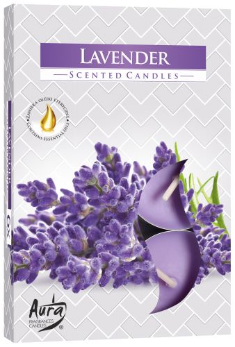 AURA CANDLES - Conjunto de 6 Velas de Chá Perfumadas Lavanda