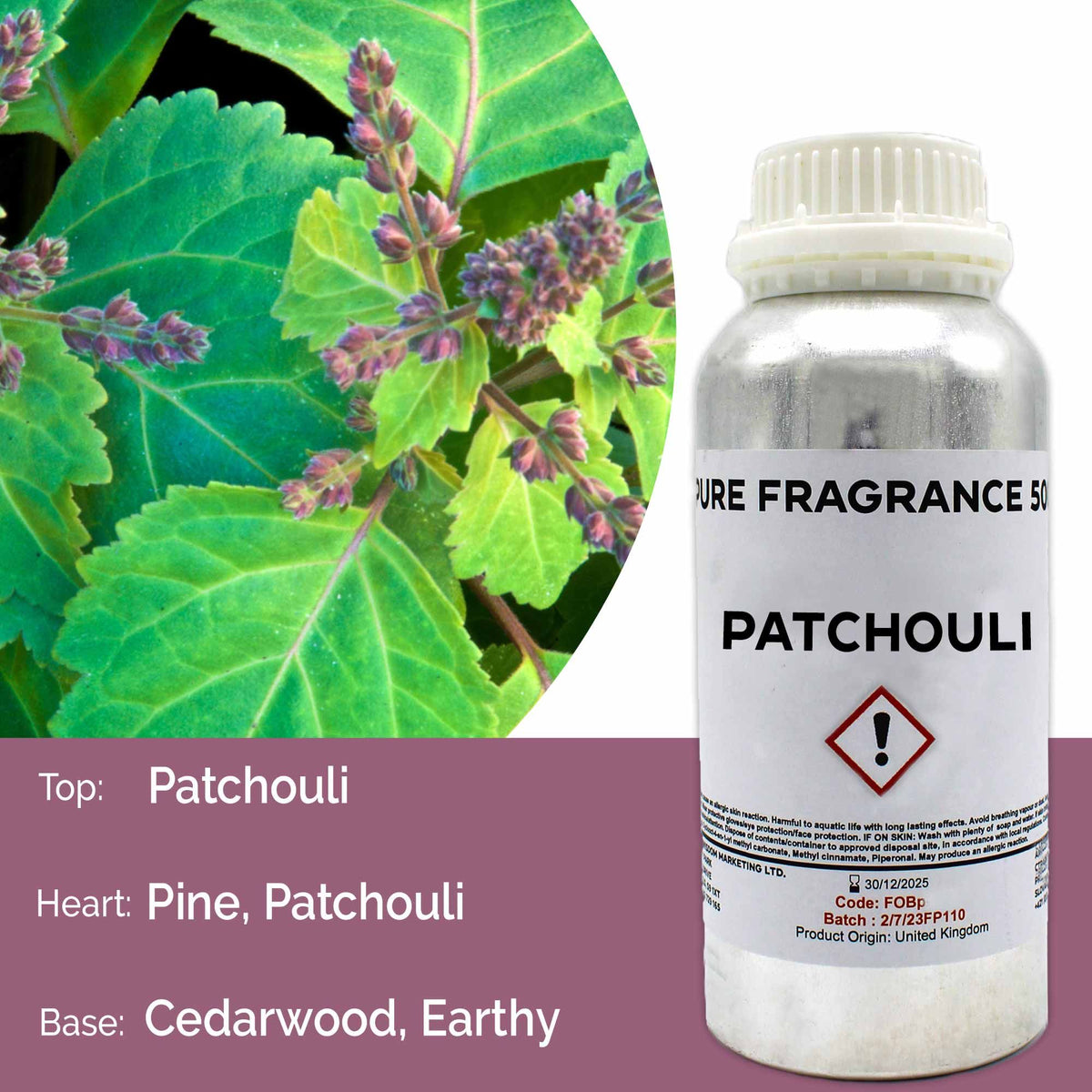 Óleo de Fragrância Puro Patchouli – 500 ml | Ancient Wisdom