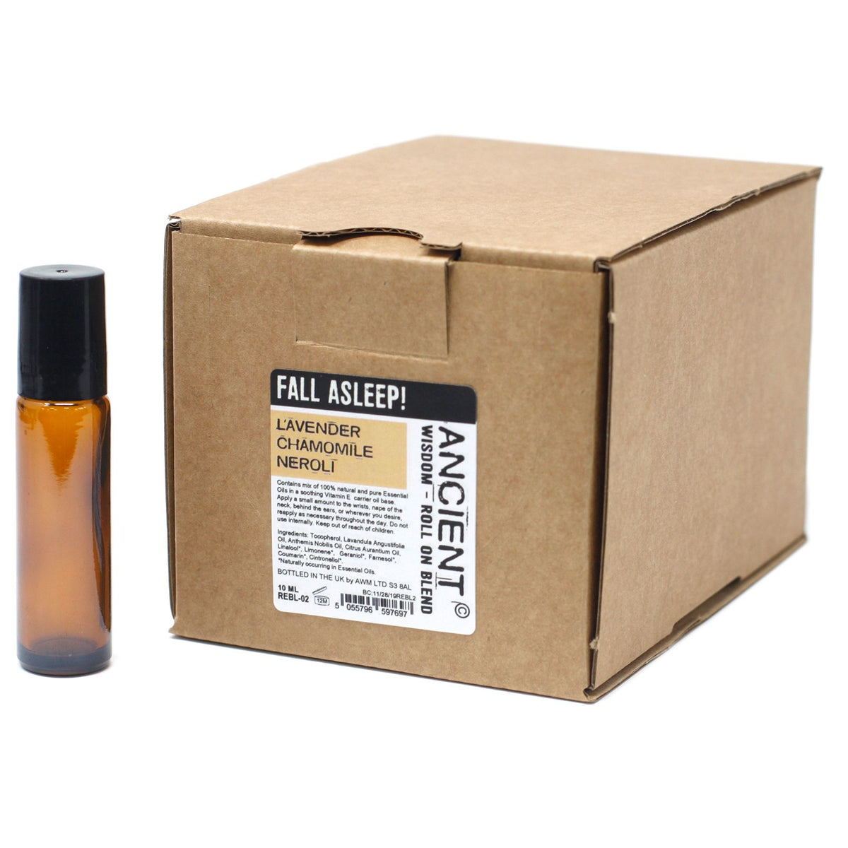 Roll-on de Óleos Essenciais Fall Asleep – Pack 30 sem Rótulo | Ancient Wisdom