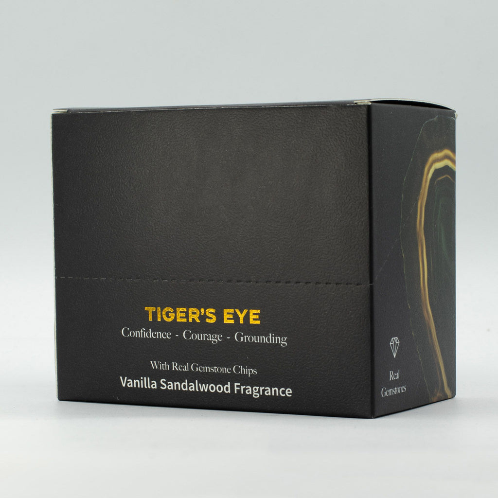 Cera Perfumada MeltEaze com Olho de Tigre – Baunilha e Sândalo, 50 g | Ancient Wisdom