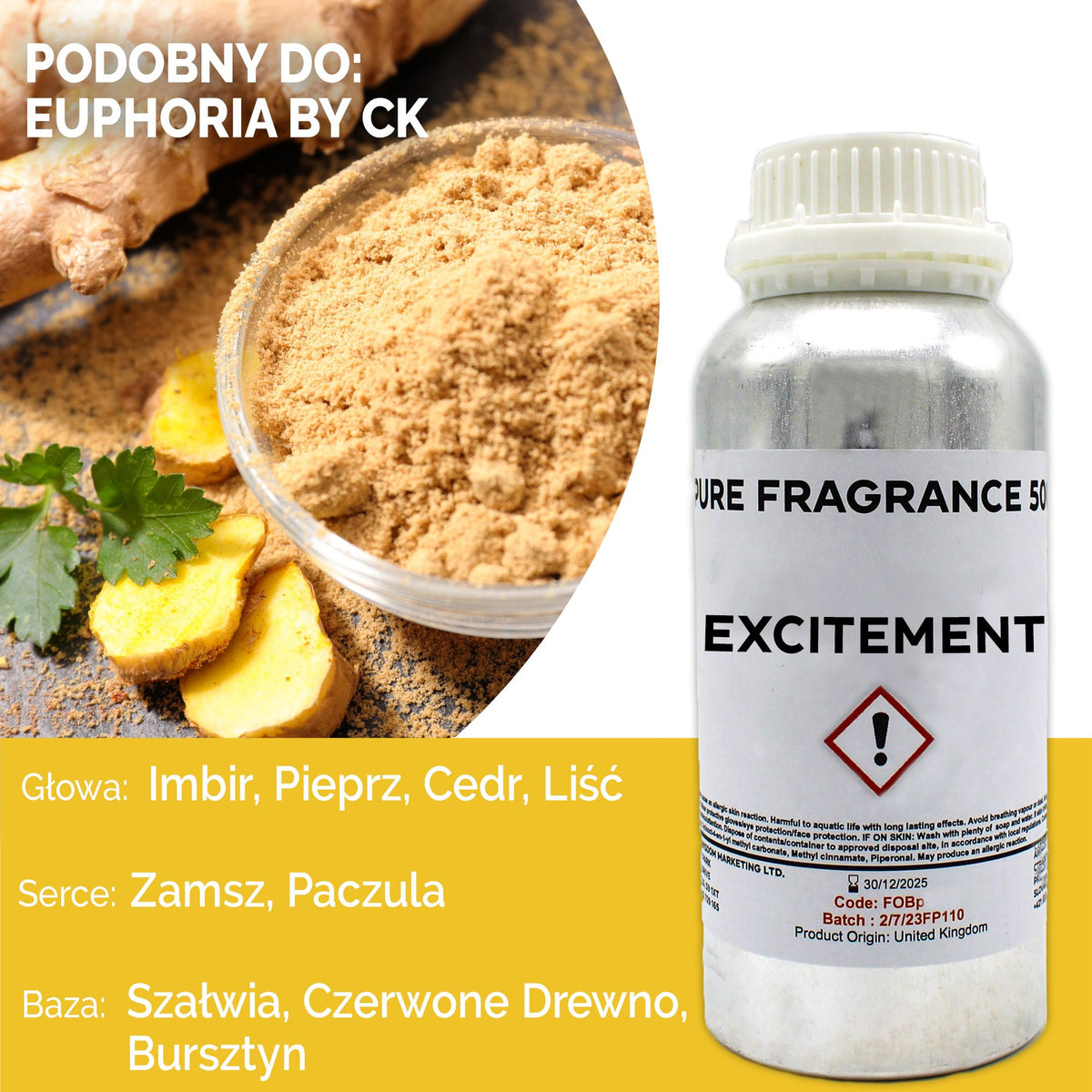 Óleo de Fragrância Puro Excitement – 500 ml | Ancient Wisdom