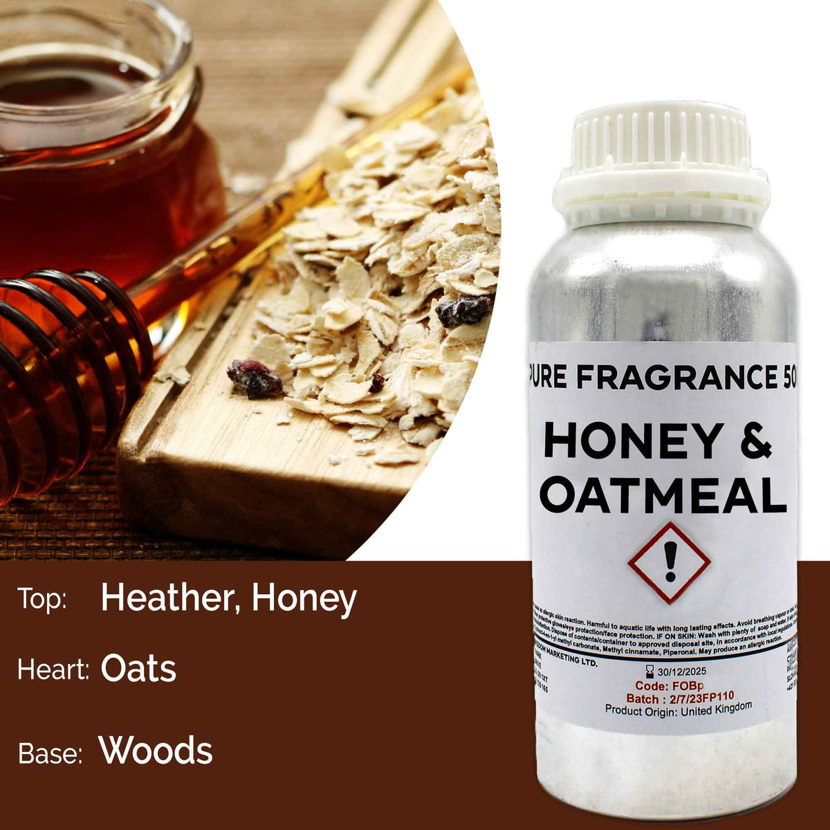 Óleo de Fragrância Puro Mel e Aveia – 500 ml | Ancient Wisdom