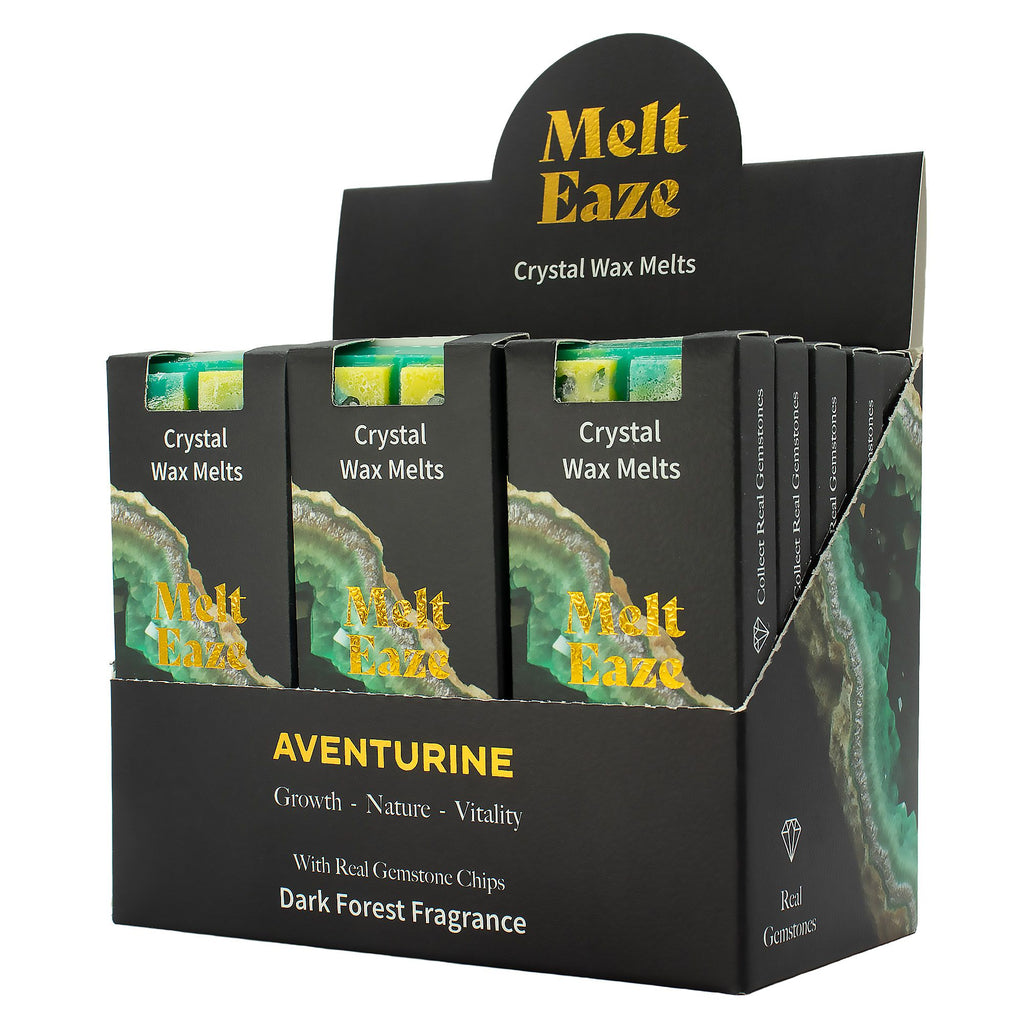 Cera Perfumada MeltEaze com Aventurina – Floresta Profunda, 50 g | Ancient Wisdom