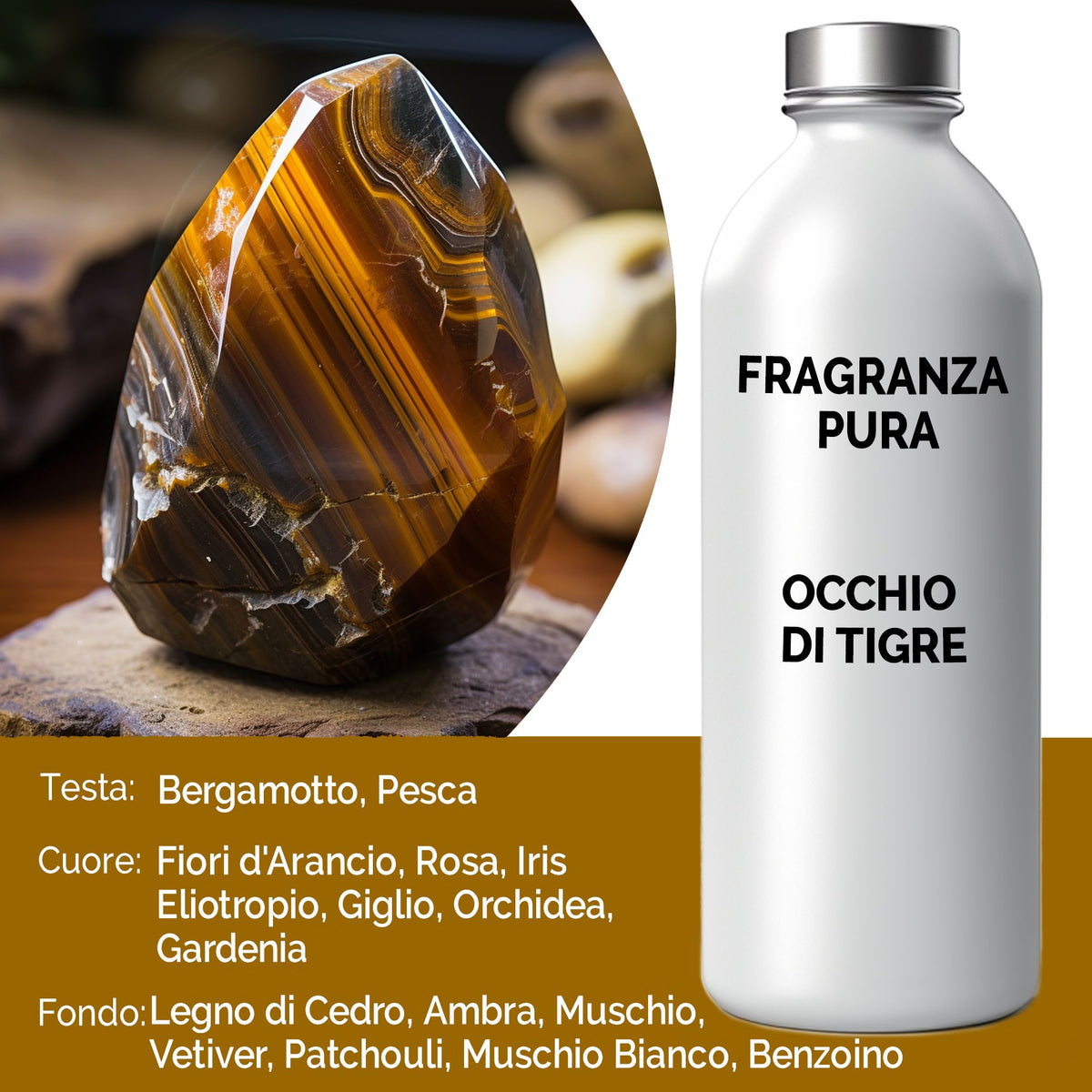 Óleo de Fragrância Puro Olho de Tigre Oriental – 500 ml | Ancient Wisdom