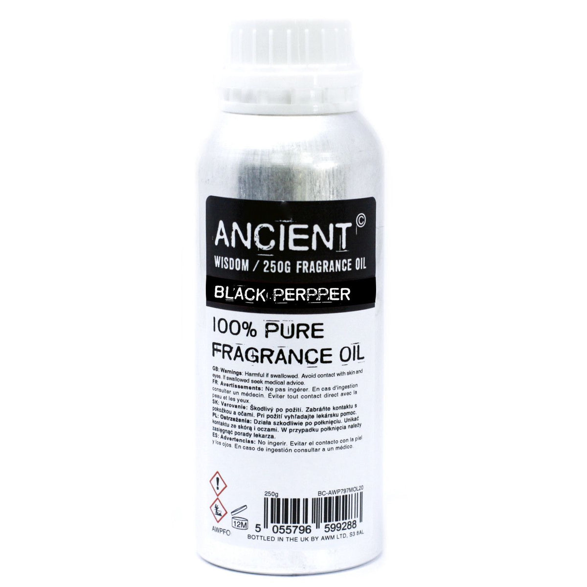 Óleo de Fragrância Puro Pimenta-Preta – 250 g | Ancient Wisdom