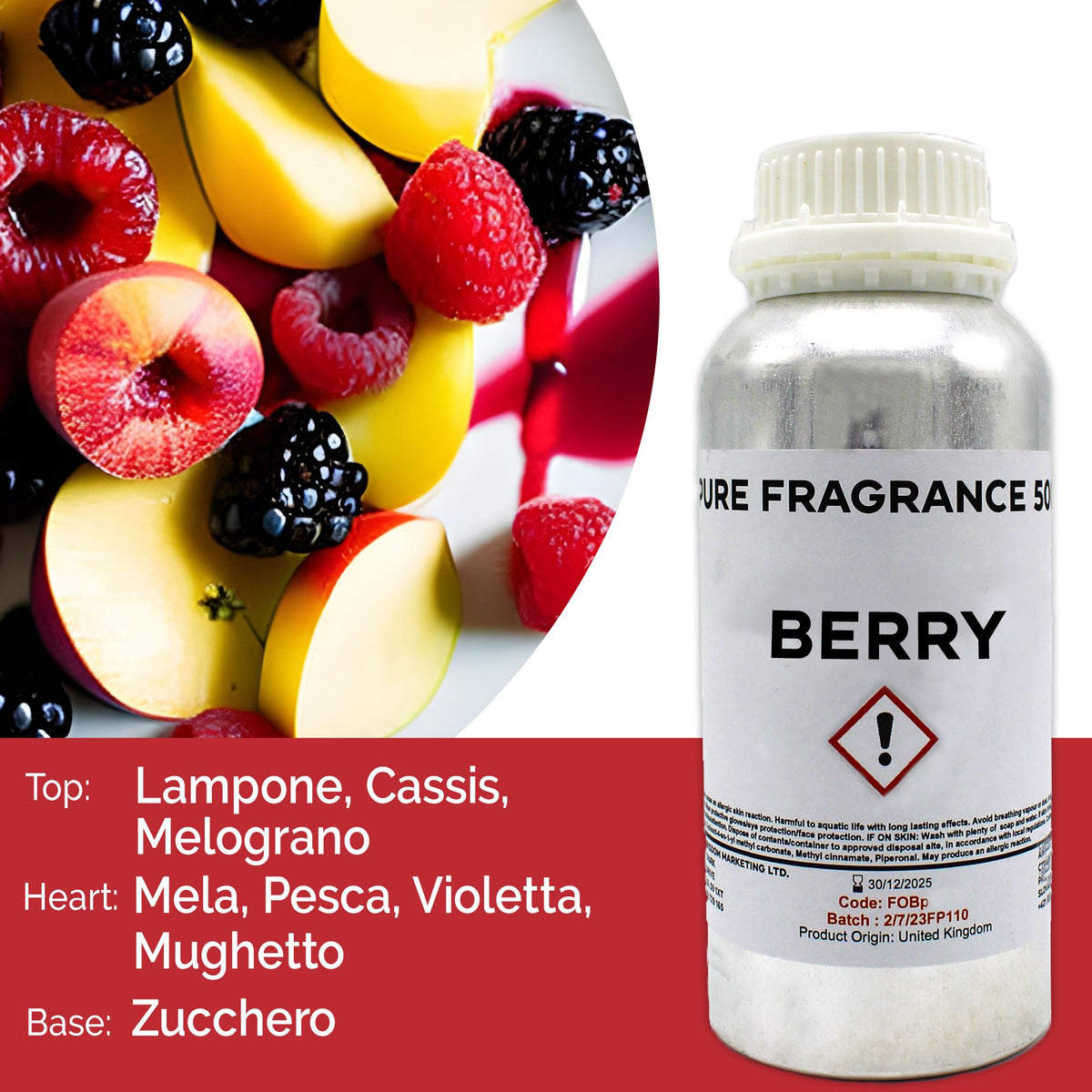 Óleo de Fragrância Puro Frutos Vermelhos – 500 ml | Ancient Wisdom