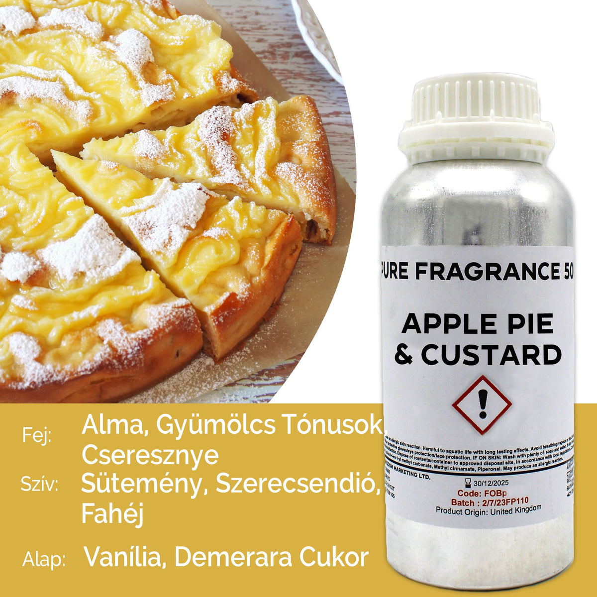 Óleo de Fragrância Puro Tarte de Maçã com Creme – 500 ml | Ancient Wisdom