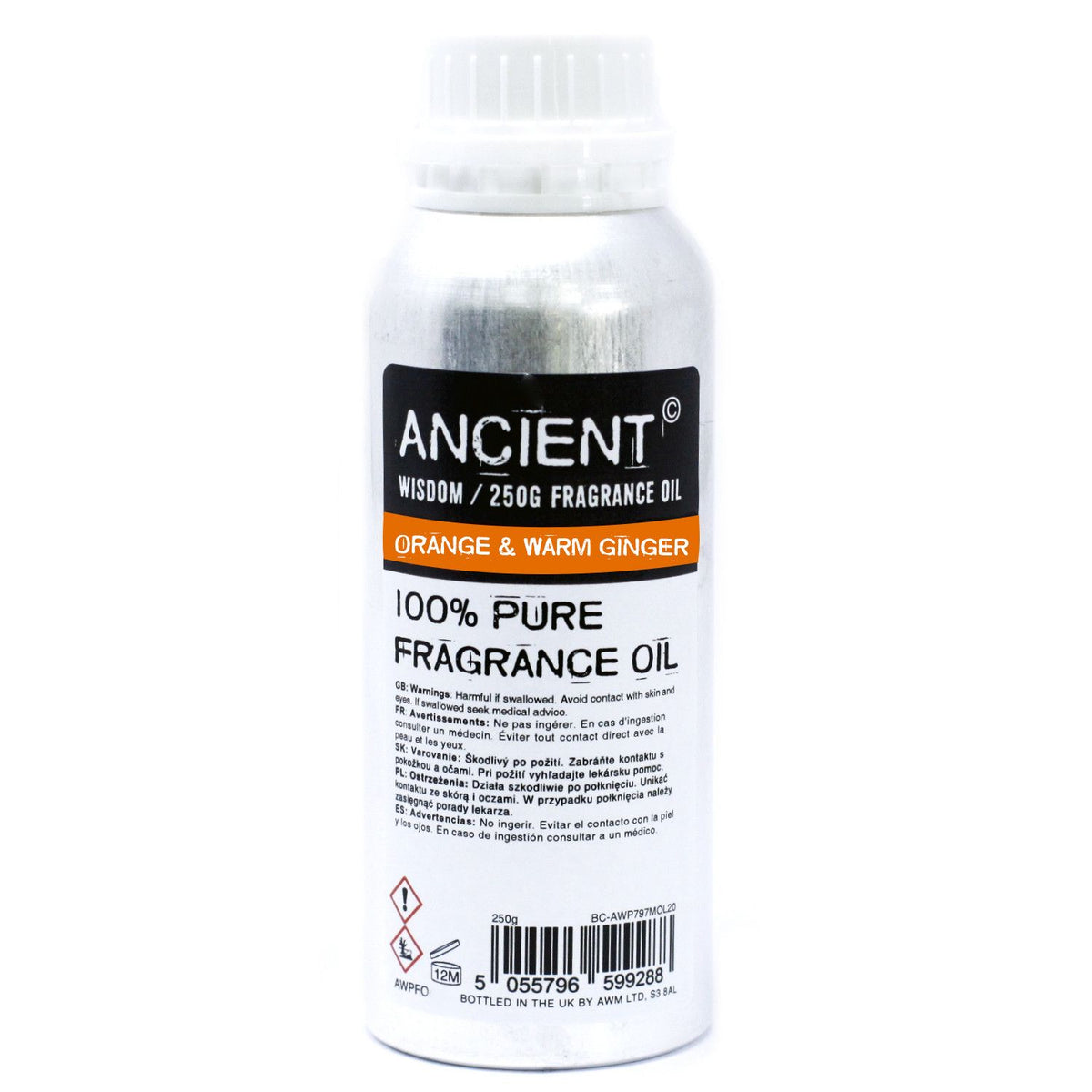 Óleo de Fragrância Puro Laranja e Gengibre Quente – 250 g | Ancient Wisdom
