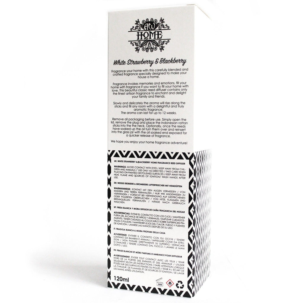 Difusor de Varetas Morango Branco e Amora – 120 ml | Ancient Wisdom