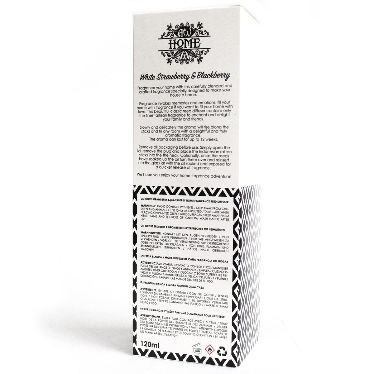 Difusor de Varetas Morango Branco e Amora – 120 ml | Ancient Wisdom