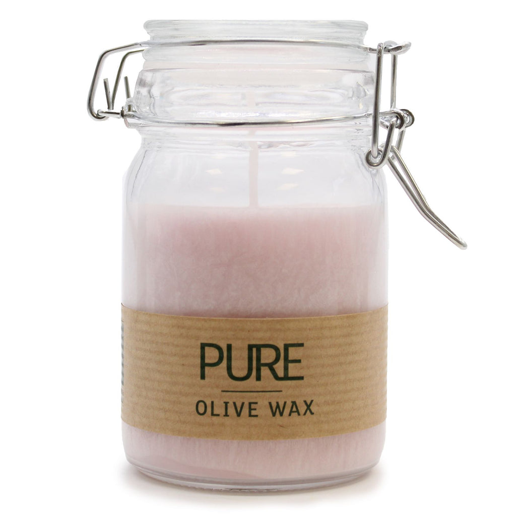 Vela de Cera de Oliveira em Frasco 120×70 mm – Rosa Antigo | Ancient Wisdom
