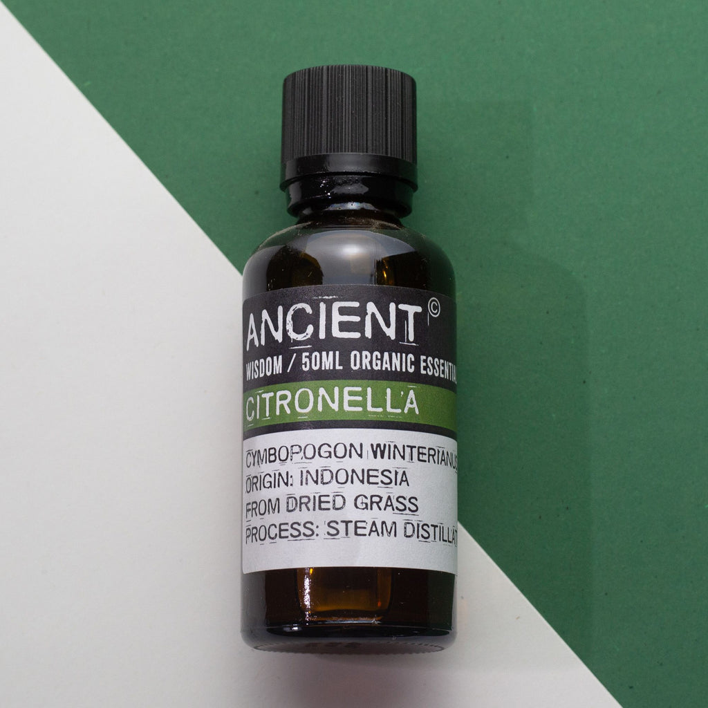 Óleo Essencial Biológico de Citronela 100% Puro – 50 ml | Ancient Wisdom