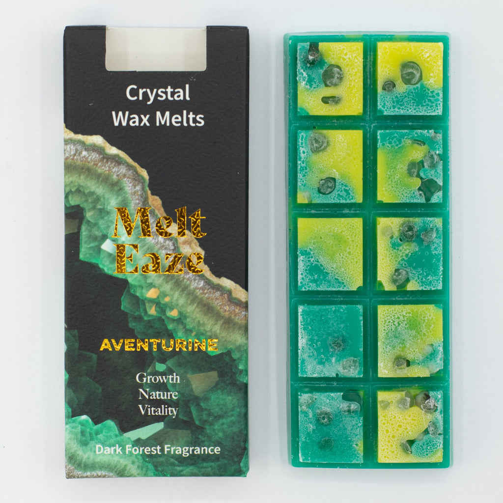 Cera Perfumada MeltEaze com Aventurina – Floresta Profunda, 50 g | Ancient Wisdom