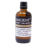 Óleo de Massagem Warm & Uplifting com Limão, Gengibre e Ylang-Ylang – 100 ml | Ancient Wisdom