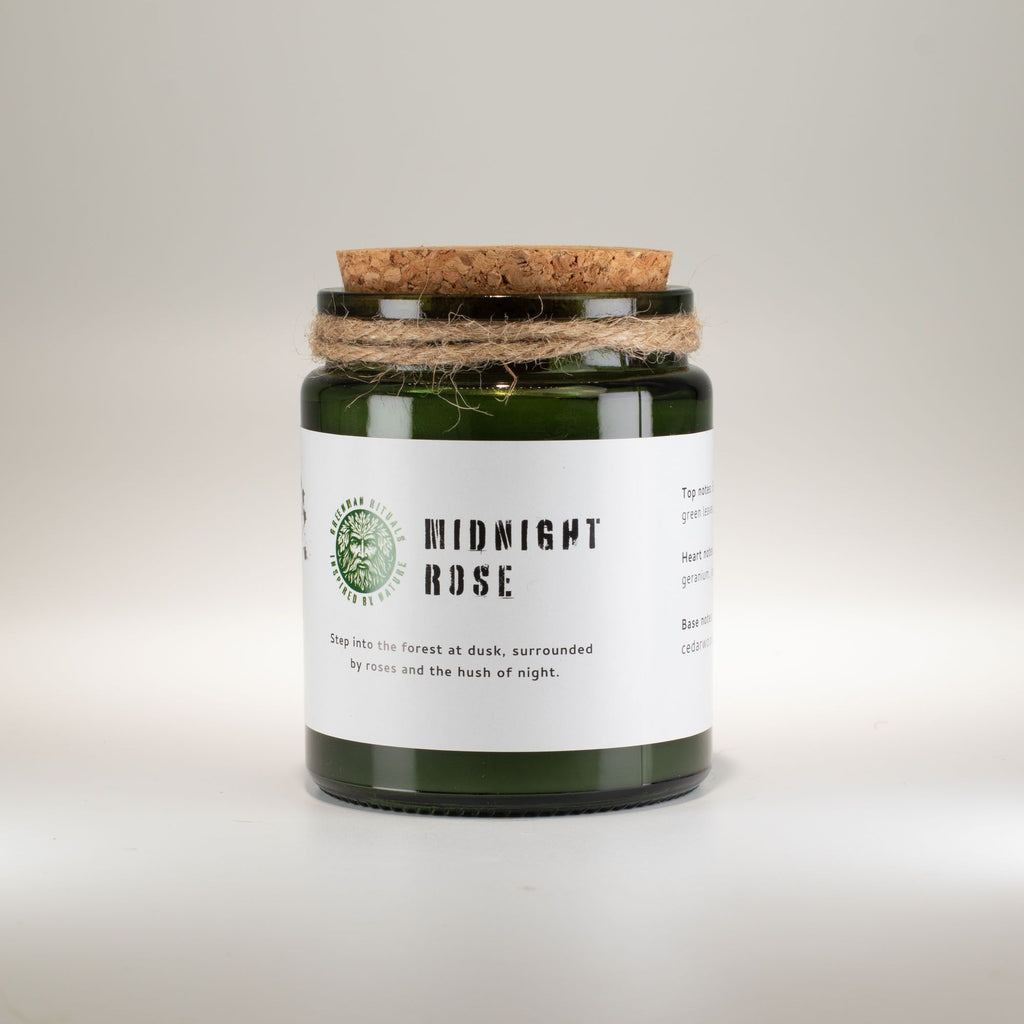GREENMAN RITUALS - Vela de Soja com Pavio de Madeira Midnight Rose
