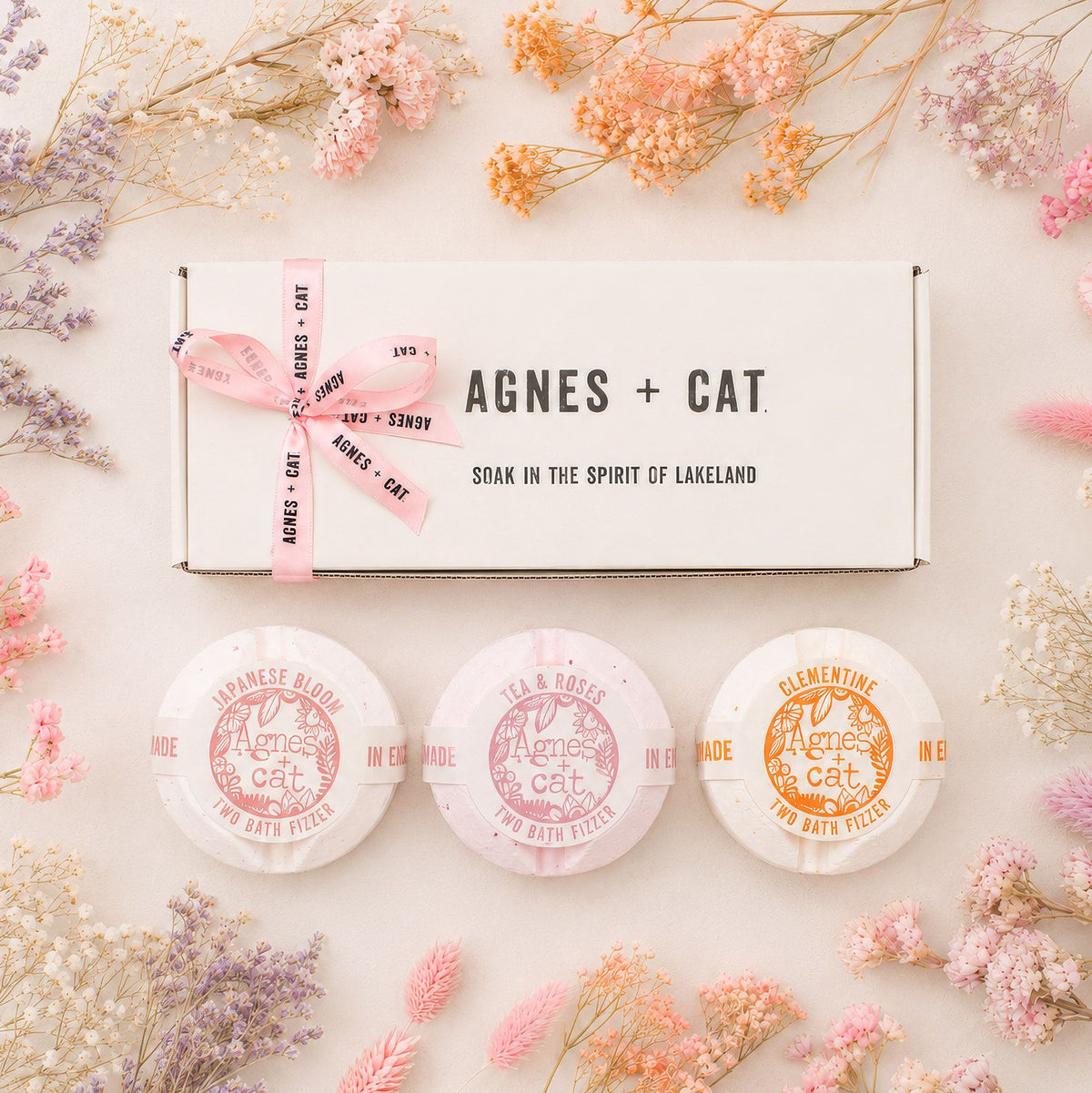 Conjunto de 3 Bombas de Banho Florais e Cítricas | Agnes + Cat
