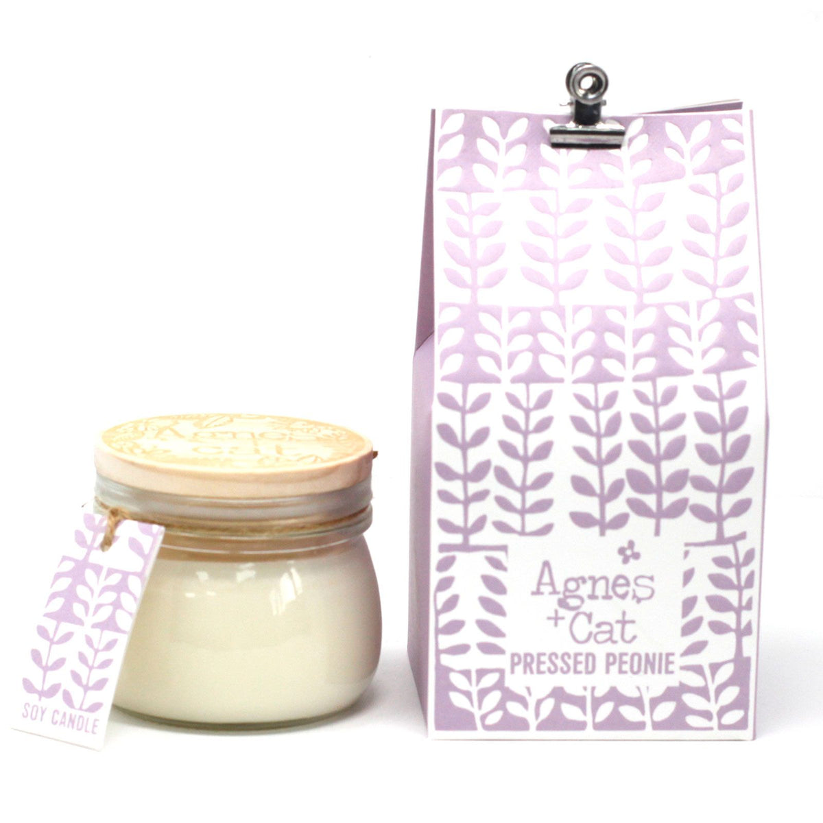 Vela de Soja em Frasco Kilner Pequeno – Peónias – 180 ml | Agnes + Cat