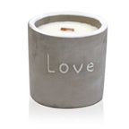 Vela de Soja em Cimento Média – Design Love – Figo Roxo e Cassis com Pavio de Madeira | Ancient Wisdom