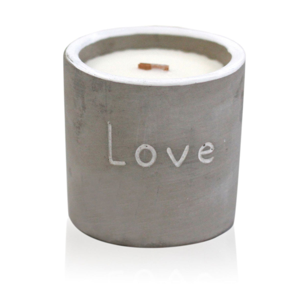 Vela de Soja em Cimento Média – Design Love – Figo Roxo e Cassis com Pavio de Madeira | Ancient Wisdom