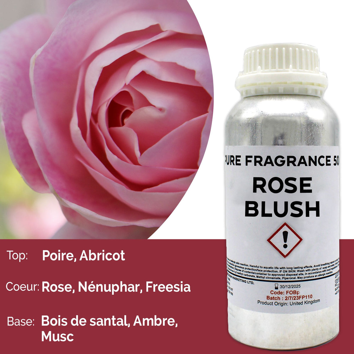 Óleo de Fragrância Puro Rosa Blush – 500 ml | Ancient Wisdom