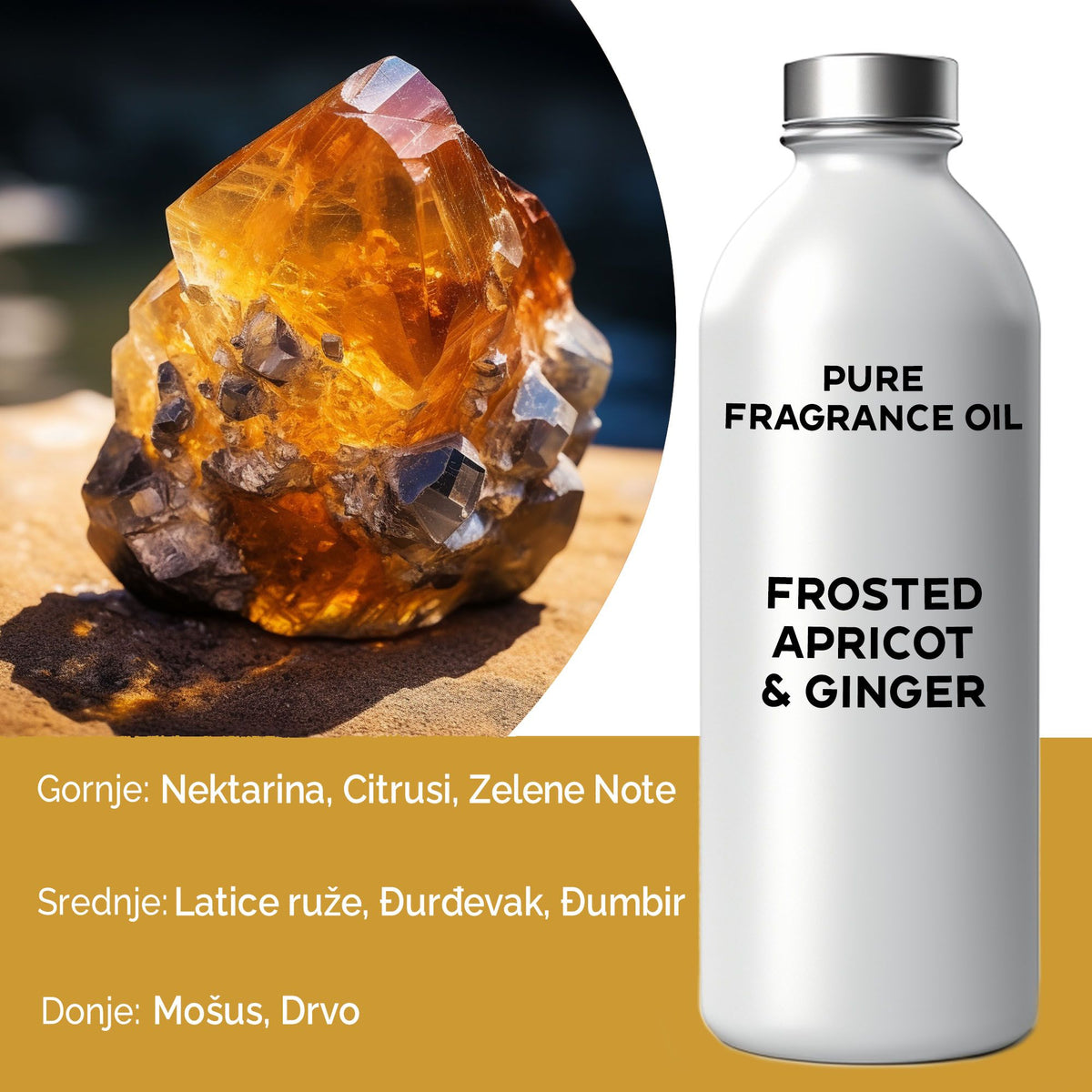 Óleo de Fragrância Puro Alperce Gelado e Gengibre – 500 ml | Ancient Wisdom