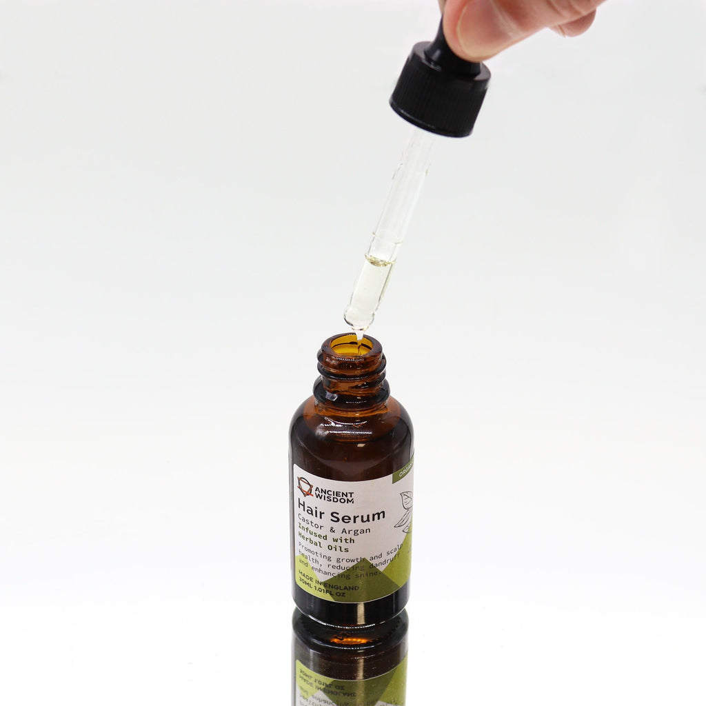Sérum Capilar Biológico de Ervas com Argão e Rícino – 30 ml | Ancient Wisdom