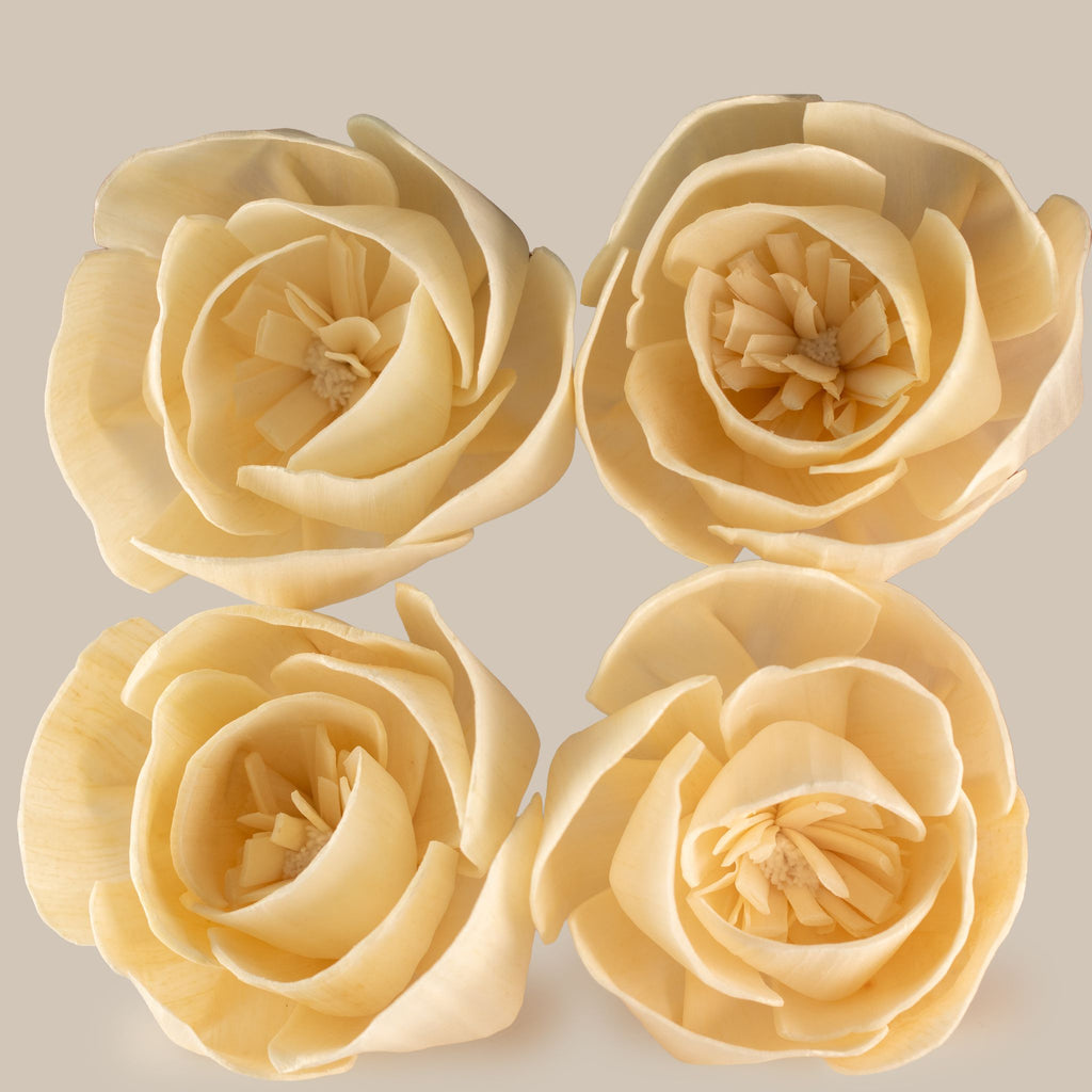 Flor para Difusor em Madeira de Sola – Rosa Grande com Cordão | Ancient Wisdom