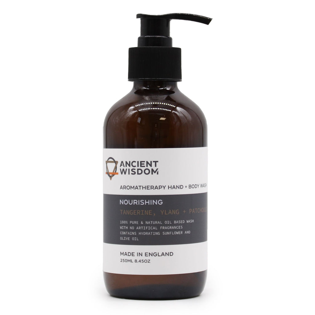ANCIENT WISDOM - Gel de Lavagem para Mãos e Corpo Tangerina, Ylang e Patchouli 250 ml