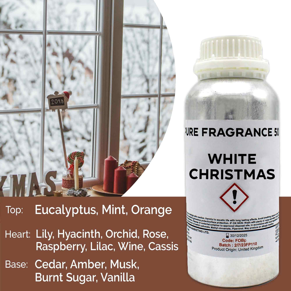 Óleo de Fragrância Puro Natal Branco – 500 ml | Ancient Wisdom