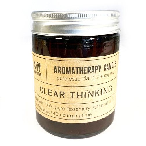 Vela de Aromaterapia Clear Thinking (Mente Clara) com Óleo Essencial de Alecrim – 200 g | Ancient Wisdom