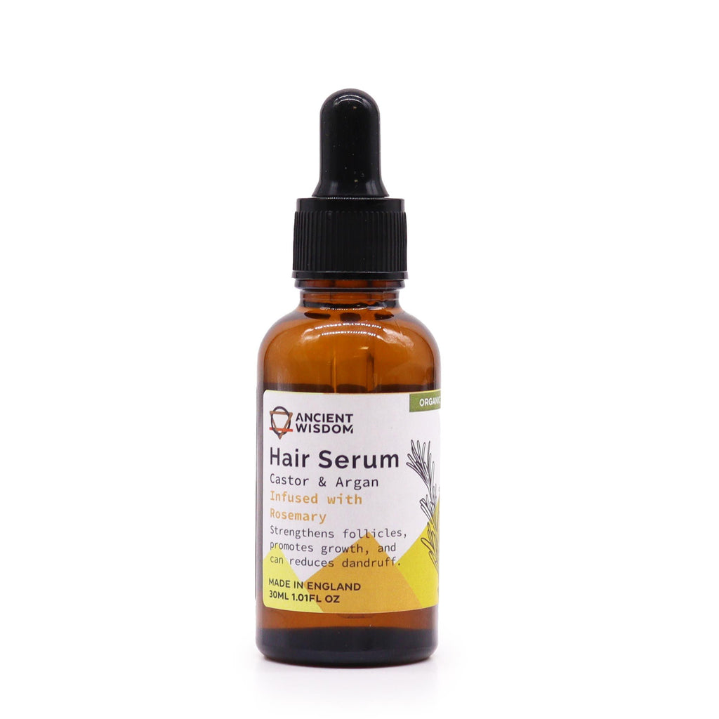 Sérum Capilar Biológico de Alecrim com Argão e Rícino – 30 ml | Ancient Wisdom
