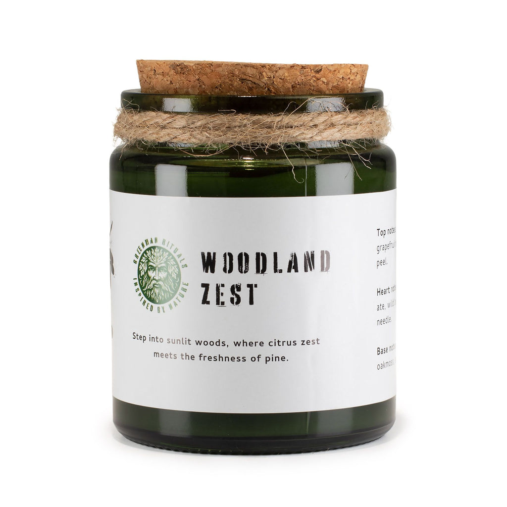 GREENMAN RITUALS - Vela de Soja com Pavio de Madeira Woodland Zest