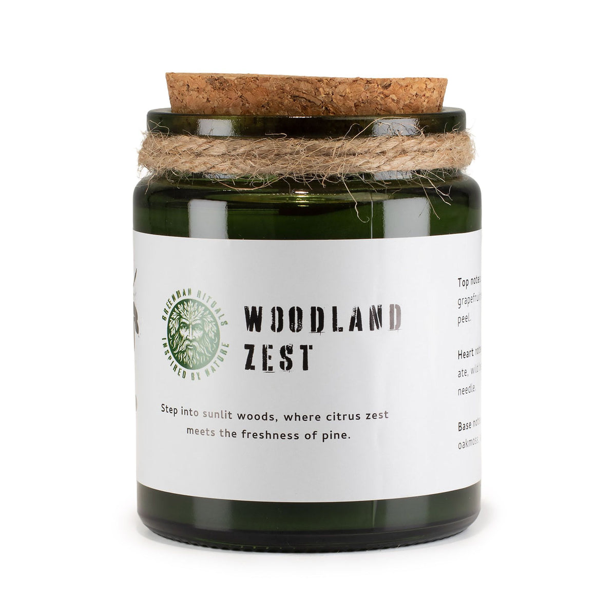 GREENMAN RITUALS - Vela de Soja com Pavio de Madeira Woodland Zest