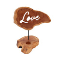 Castiçal de Madeira com Palavra "Love" (Amor) | Ancient Wisdom
