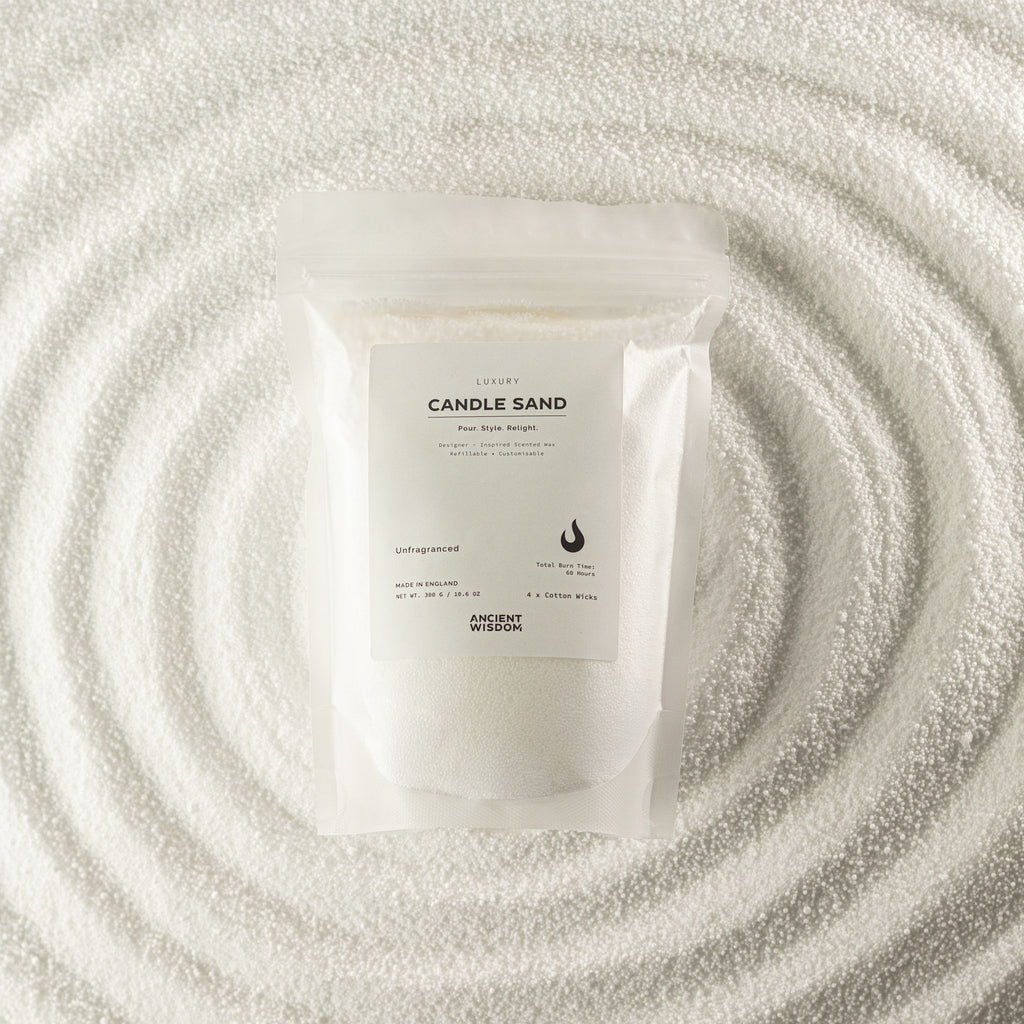 Areia de Vela sem Perfume – Branca – 300 g | Ancient Wisdom