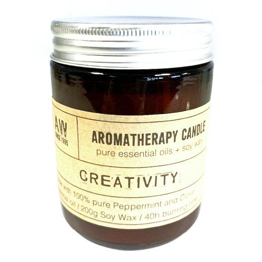 Vela de Aromaterapia Creativity (Criatividade) com Óleos Essenciais de Hortelã-Pimenta e Cravinho – 200 g | Ancient Wisdom