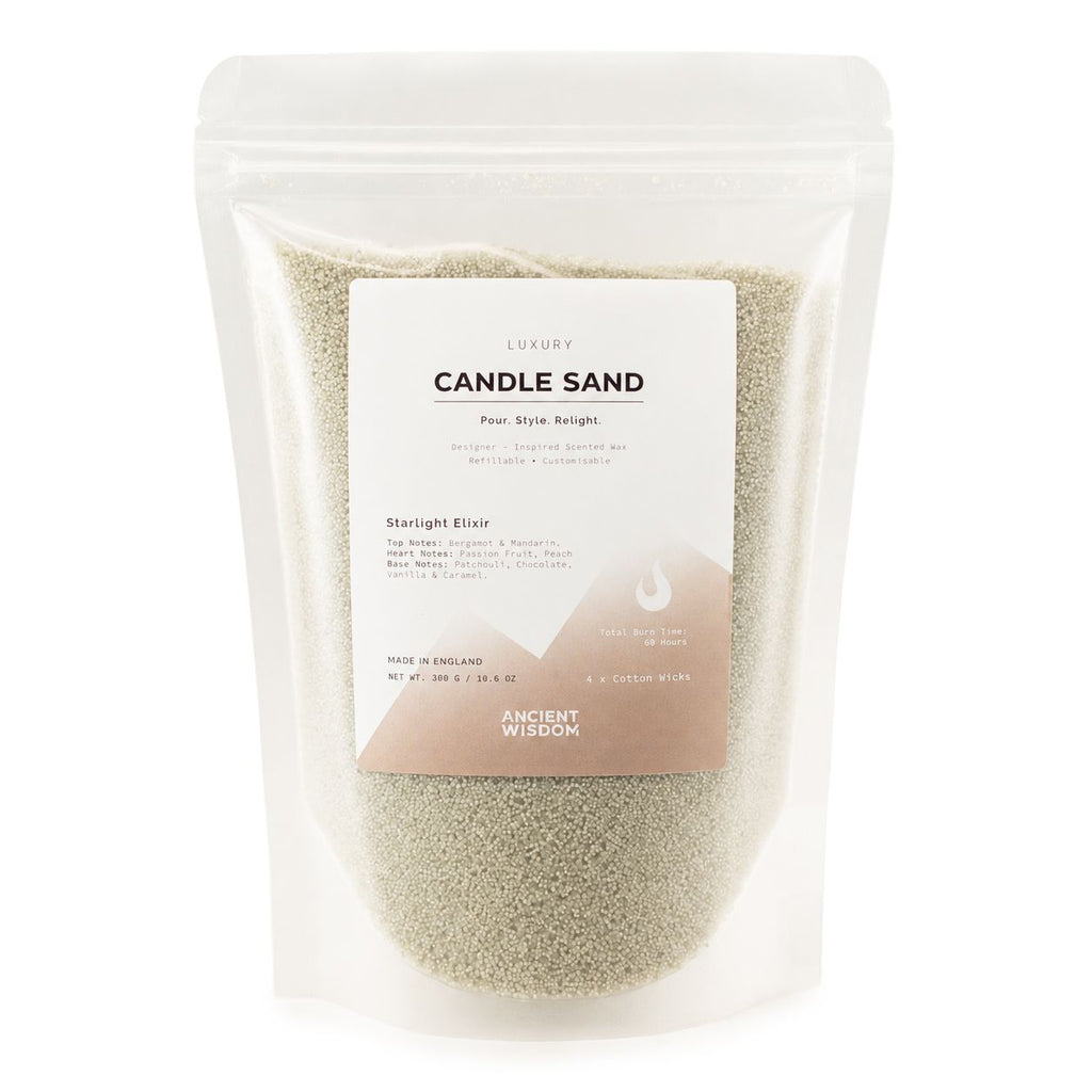 Areia de Vela Perfumada Starlight Elixir – Cor Branca – 300 g | Ancient Wisdom