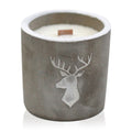 Vela de Soja em Cimento Média – Design Stag Head – Whisky e Fumo de Lenha com Pavio de Madeira | Ancient Wisdom