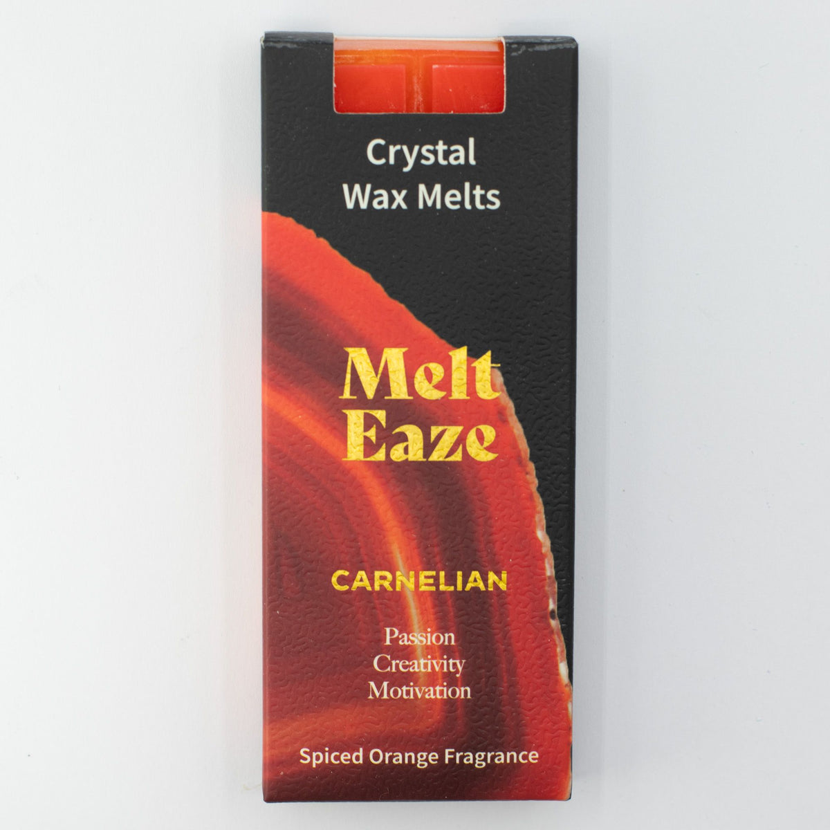 Cera Perfumada MeltEaze com Cornalina – Laranja Especiada, 50 g | Ancient Wisdom