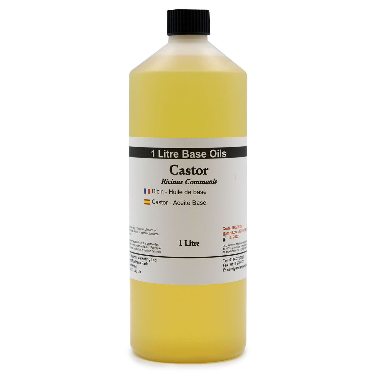 Óleo Base de Rícino 100% Puro – 1 Litro | Ancient Wisdom