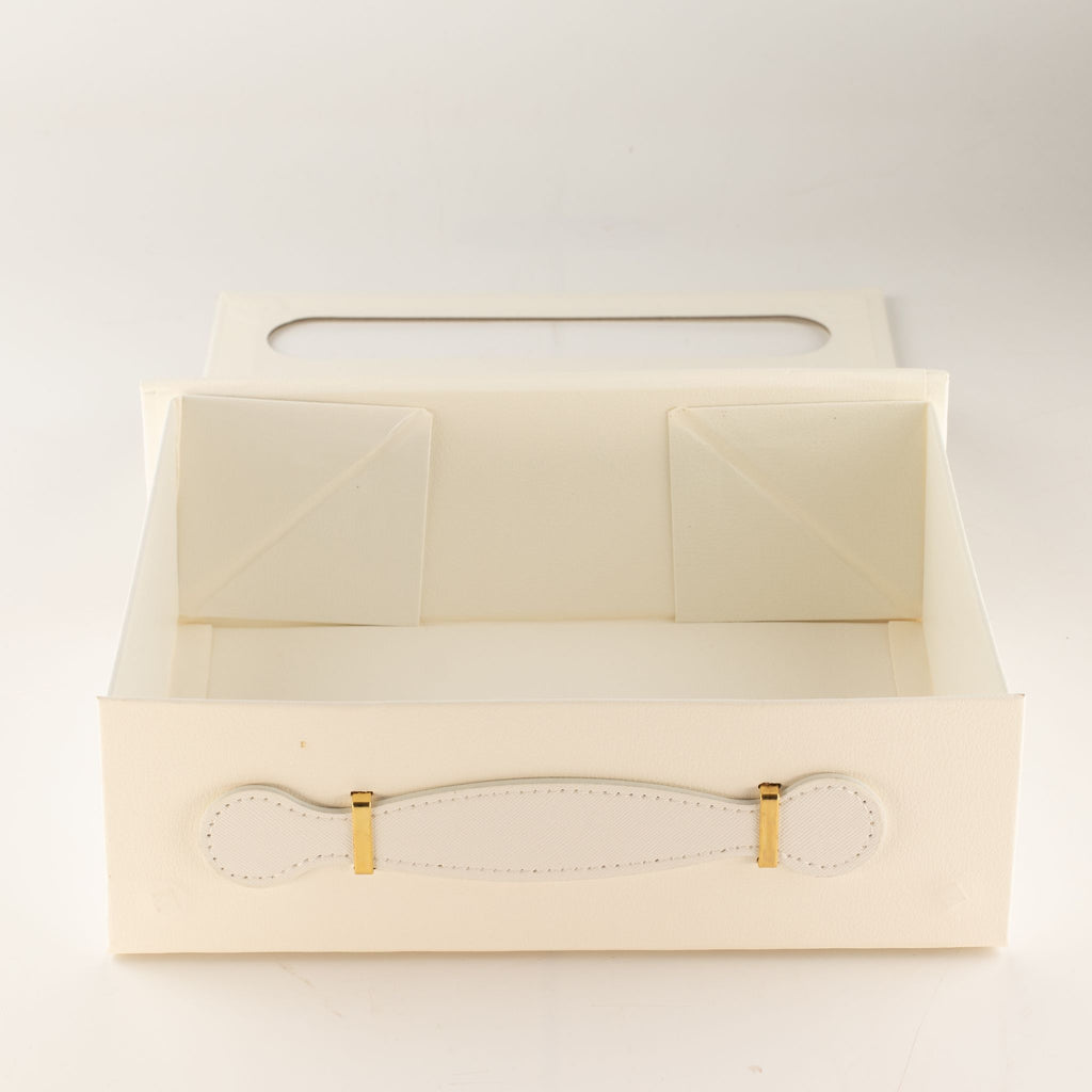 Caixa de Oferta Desmontável Cabaz Médio – 24 × 18,2 × 8 cm – Branco | Ancient Wisdom