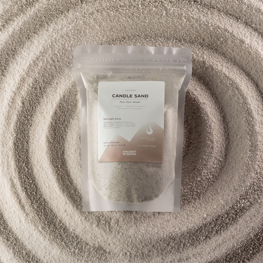 Areia de Vela Perfumada Starlight Elixir – Cor Branca – 300 g | Ancient Wisdom