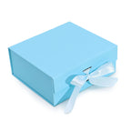 Caixa de Oferta Desmontável Quadrada Média – 20 × 18,2 × 8 cm – Azul-bebé | Ancient Wisdom