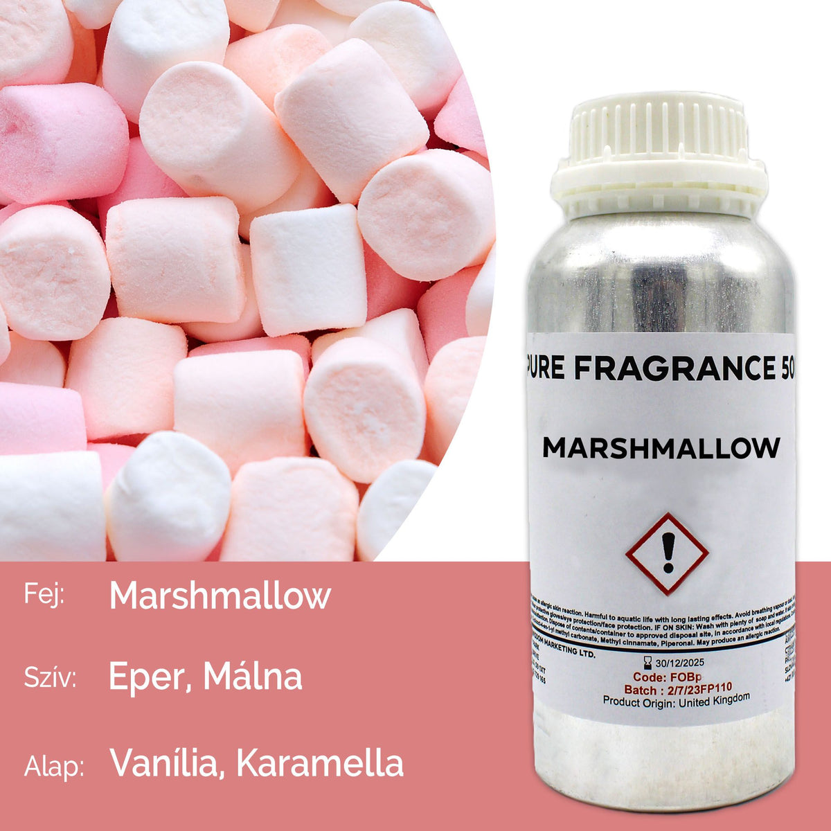Óleo de Fragrância Puro Marshmallow – 500 ml | Ancient Wisdom