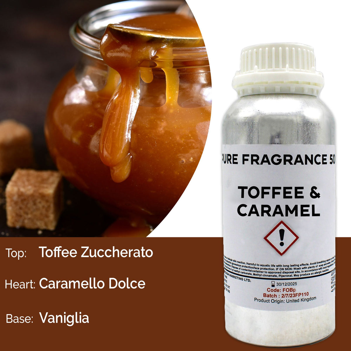 Óleo de Fragrância Puro Toffee e Caramelo – 500 ml | Ancient Wisdom