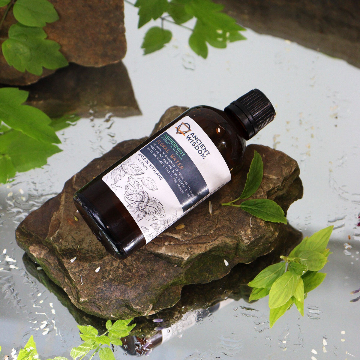 Água Floral Aromática de Hortelã-Pimenta (Hidrolato) – 100 ml | Ancient Wisdom